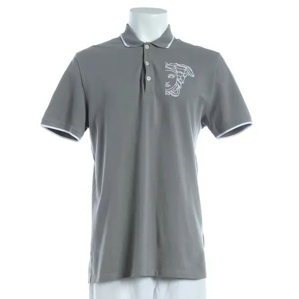 Polo Shirt, in Gray, Cotton, Versace