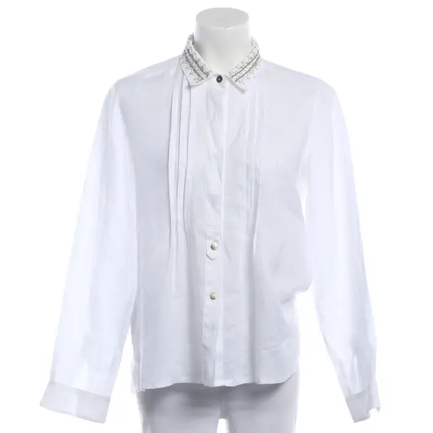 Blouse, in White, Linen, Maliparmi