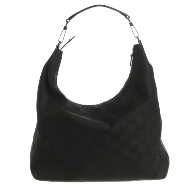 Hobo Bag, in Schwarz, Baumwolle, Gucci