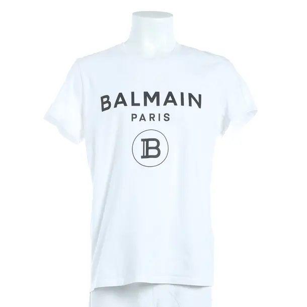 T-Shirt, in White, Baumwolle, Balmain