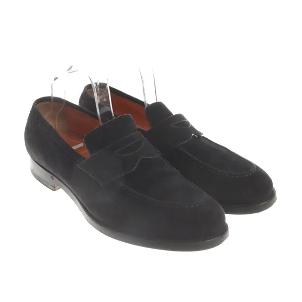 Slip On Shoes, in Blue, Santoni