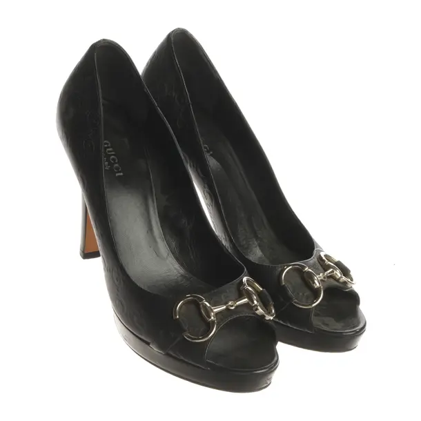 Peeptoes, in Schwarz, Gucci