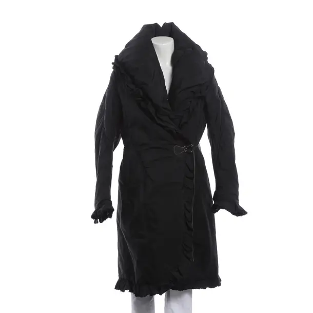 Down Puffer Coat, in Black, Polyester, Ermanno Scervino