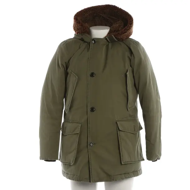 Winter Jacket, in Light Green, Cotton, Woolrich