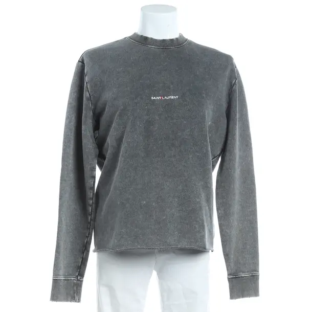 Sweatshirt, in Grau, Baumwolle, Saint Laurent