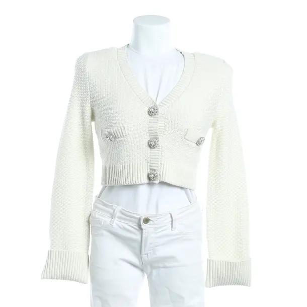 Strickjacke, in Cream, Baumwolle, self-portrait