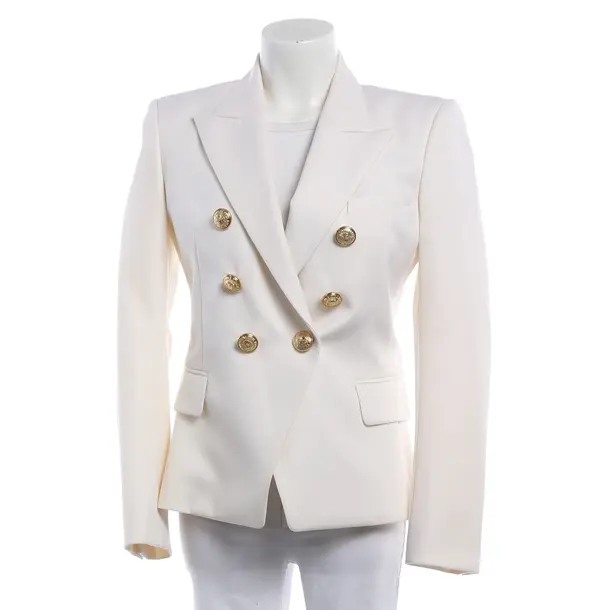 Blazer, in Cream, Wolle, Balmain