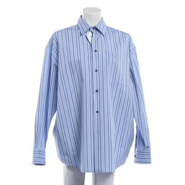 Blouse, in Blue, Baumwolle, Off-White