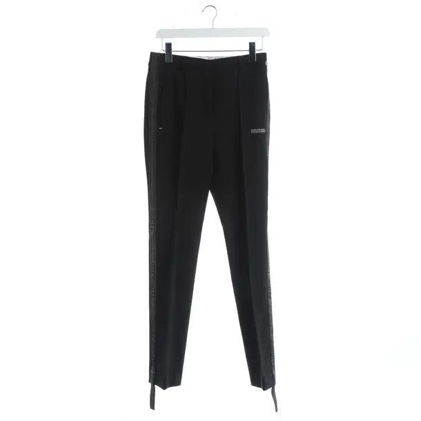 Pants, in Black, Baumwolle, Off-White