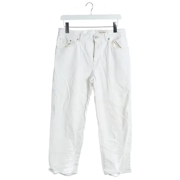 Straight Fit Jeans, in White, Cotton, Alexander McQueen