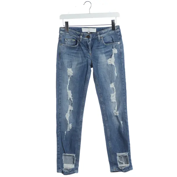 Jeans straight fit, in Blu, Cotone, Elisabetta Franchi