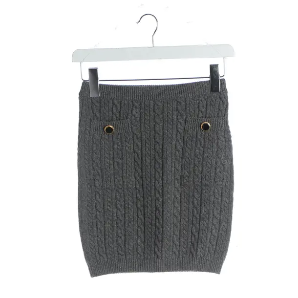 Skirt, in Gray, Wool, Alessandra Rich