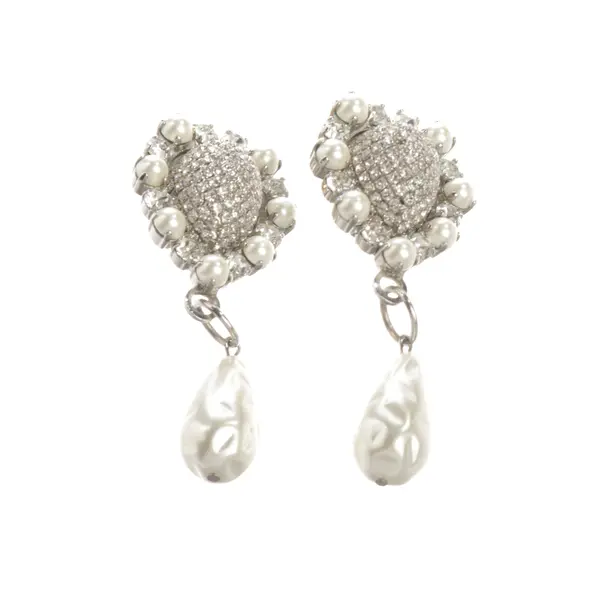 Earrings, in Silver, Metal (metallic, metallized), Alessandra Rich