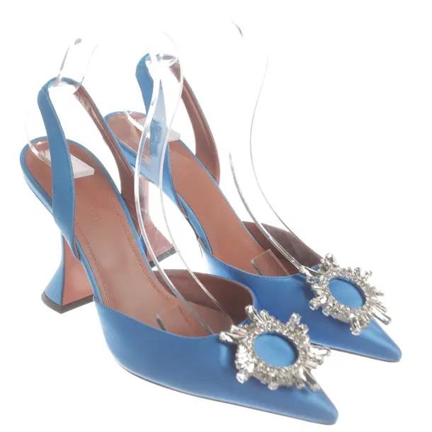 Slingbacks, in Blue, Amina Muaddi