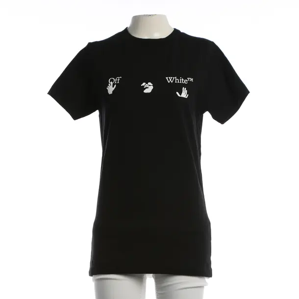 Shirt, in Black, Baumwolle, Off-White