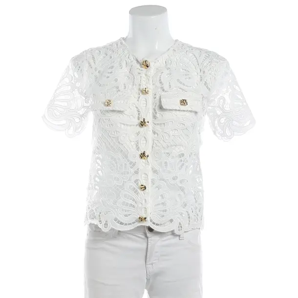 Blouse, in White, Polyester, self-portrait