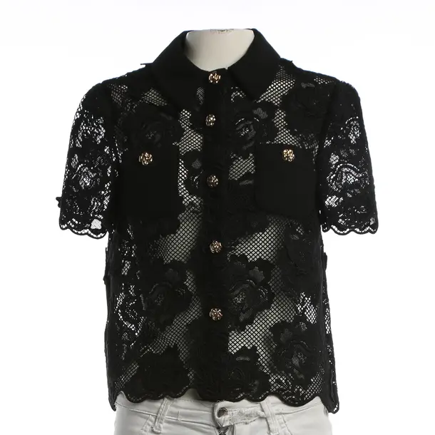 Blouse, in Black, Spitze, self-portrait