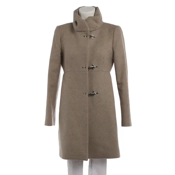 Winter Coat in White, Wool, Fay