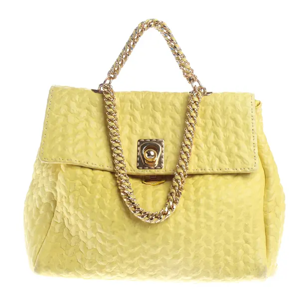 Handbag in Yellow, Leather, Ermanno Scervino