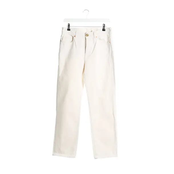 Jeans Straight Fit, in Cream, Baumwolle, Blazé Milano