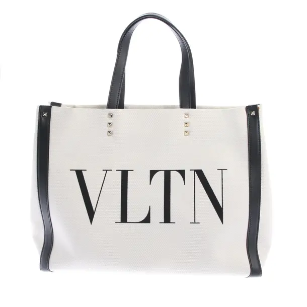 Handtasche in Weiß, Baumwolle, Valentino