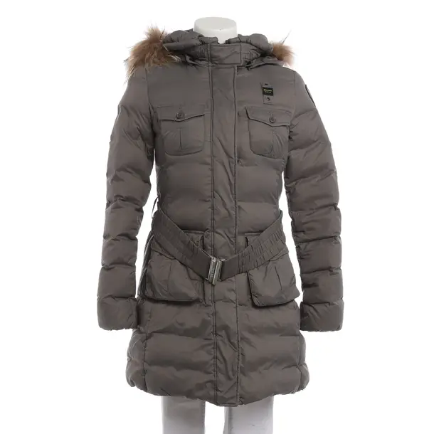 Down Puffer Coat in Gray, Polyamide, Blauer USA