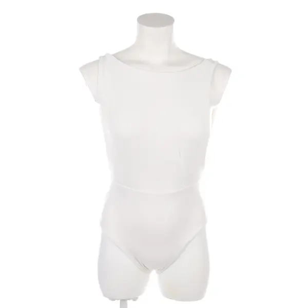 Designerartikel Badeanzug XS Cream (creme, Gr. XS) Polyester - gebraucht, Damen U-Boot-Ausschnitt, hoher Beinausschnitt
