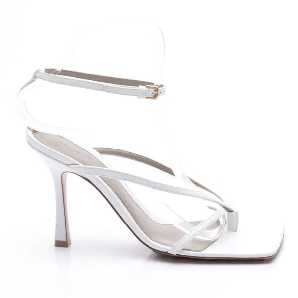 Heeled Sandals in White, , Bottega Veneta