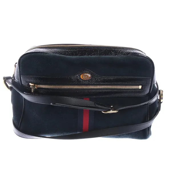 Umhängetasche in Blau, Leder, Gucci