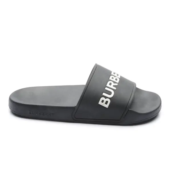 Slides in Black, , Burberry
