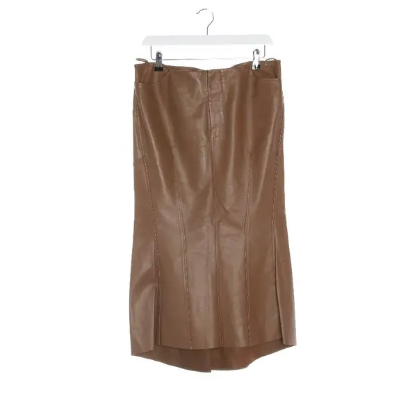 Leather Skirt in Brown, Leather, Petar Petrov