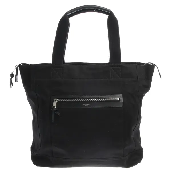Handbag in Black, Cotton, Saint Laurent