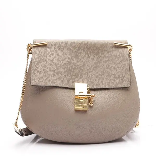 Shoulder Bag in Gray, Crocodile Leather, Chloé