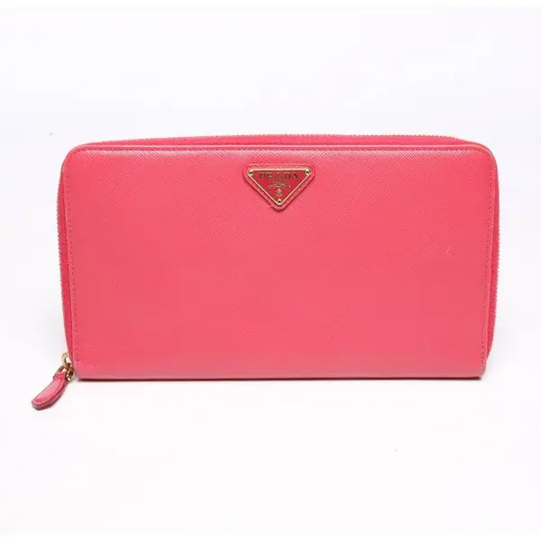 Wallet in Red, Leather, Prada