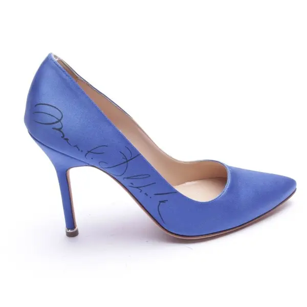 Pumps in Blau, , Manolo Blahnik