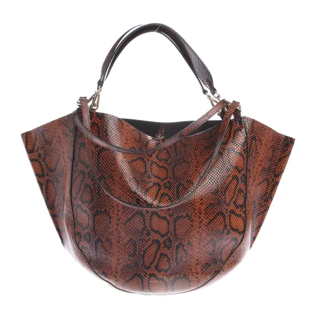 Schultertasche, in Schwarz, Leder, Wandler