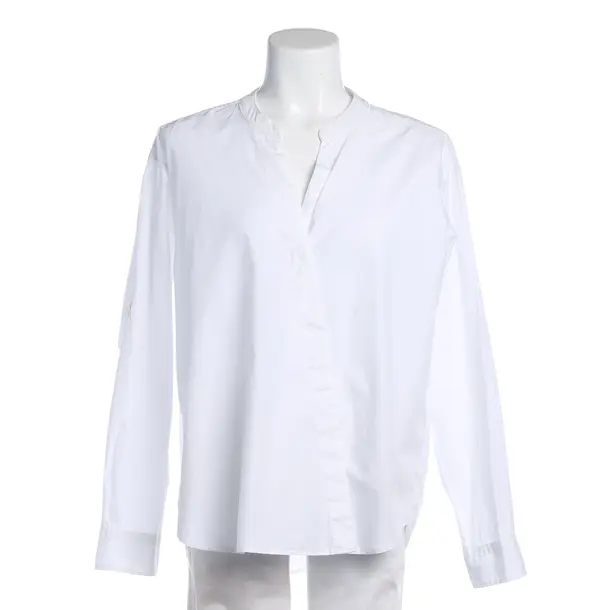 Blouse in White, Cotton, Closed