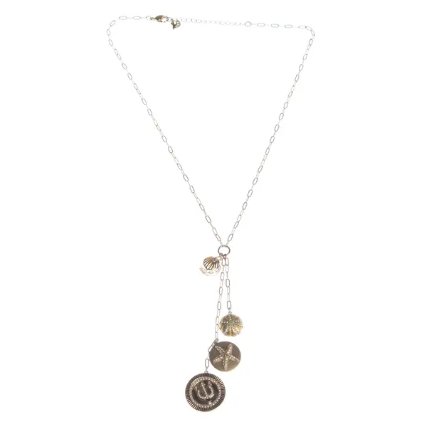 Necklace in Metallic, Metal (metallic, metallized), Swarovski