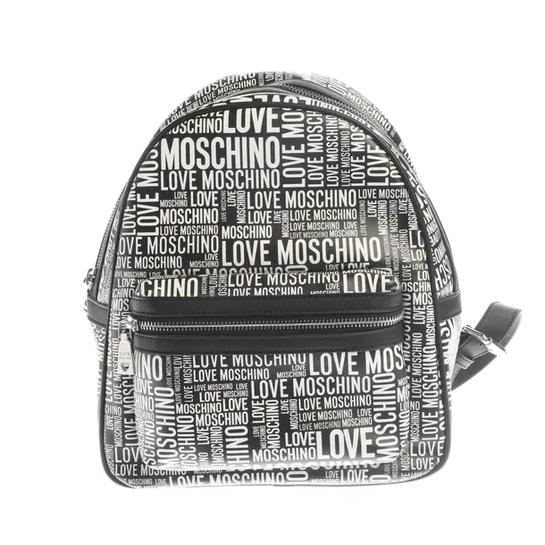 Backpack in Black, Polyurethane, Love Moschino