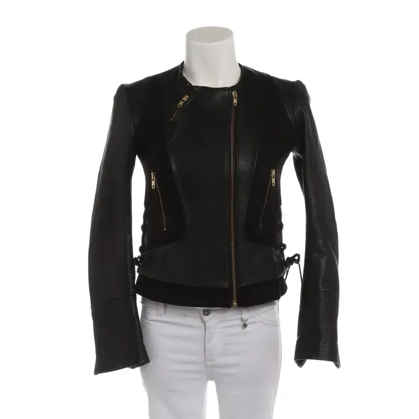 LeatherJacket in Black, Leather, Maje