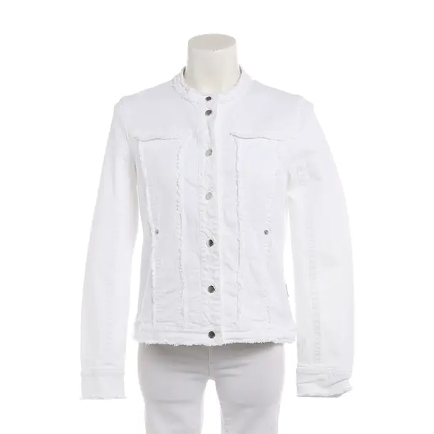 Denim Jacket in White, Cotton, Marc Cain