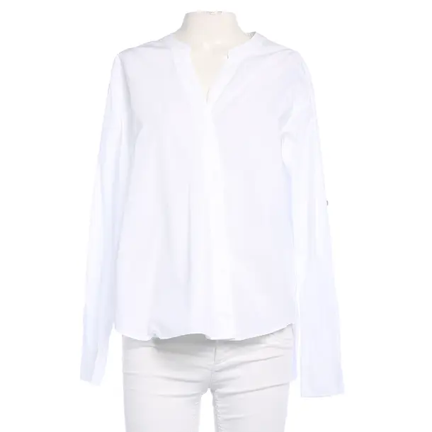Blouse in White, Cotton, Closed