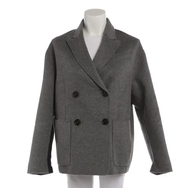 Mid-Season Jacket in Gray, Wool, Prada