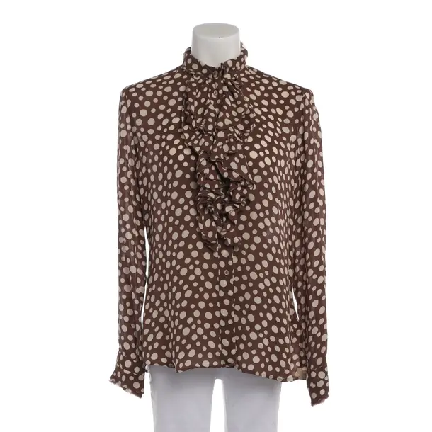 Blouse, in Brown, Silk, Le Sarte Pettegole