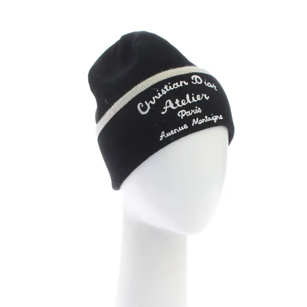 Beanie in Black, Wool, Dior