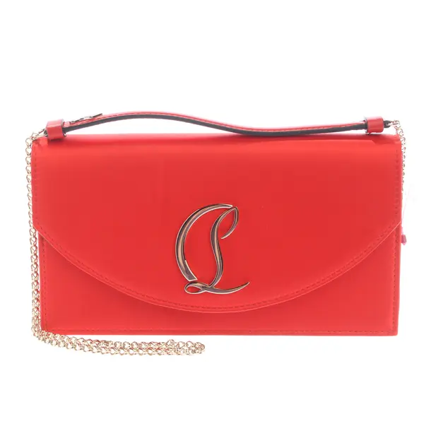 Abendtasche in Rot, Baumwolle, Christian Louboutin
