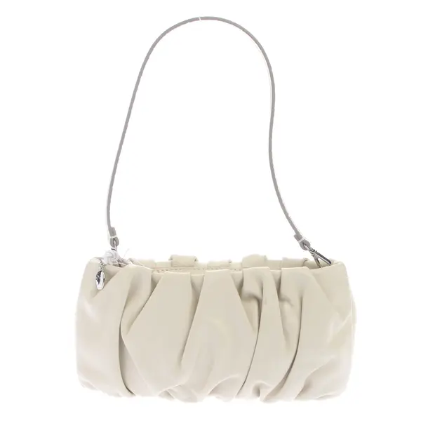 Schultertasche in Weiß, Leder, Staud