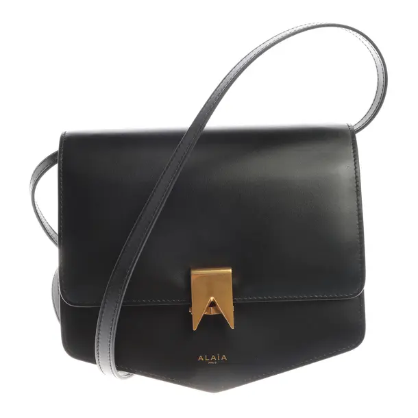 Schultertasche in Schwarz, Leder, Alaia