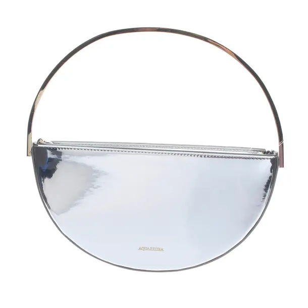 Clutch in Metallic, Leder, Aquazzura