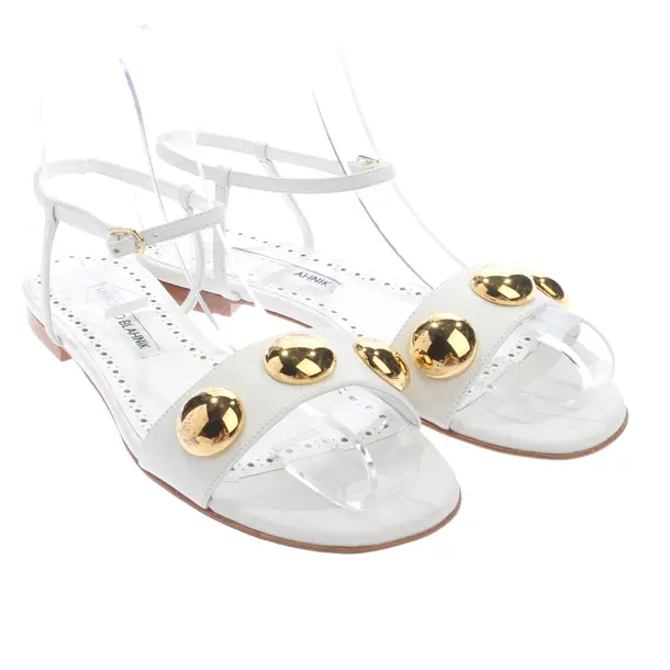 Sandalen in Weiß, , Manolo Blahnik